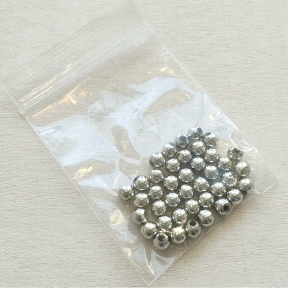 Gold and Silver Tone Round Beads for Jewelry Making - Picture 4 of 6